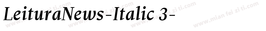 LeituraNews-Italic 3字体转换